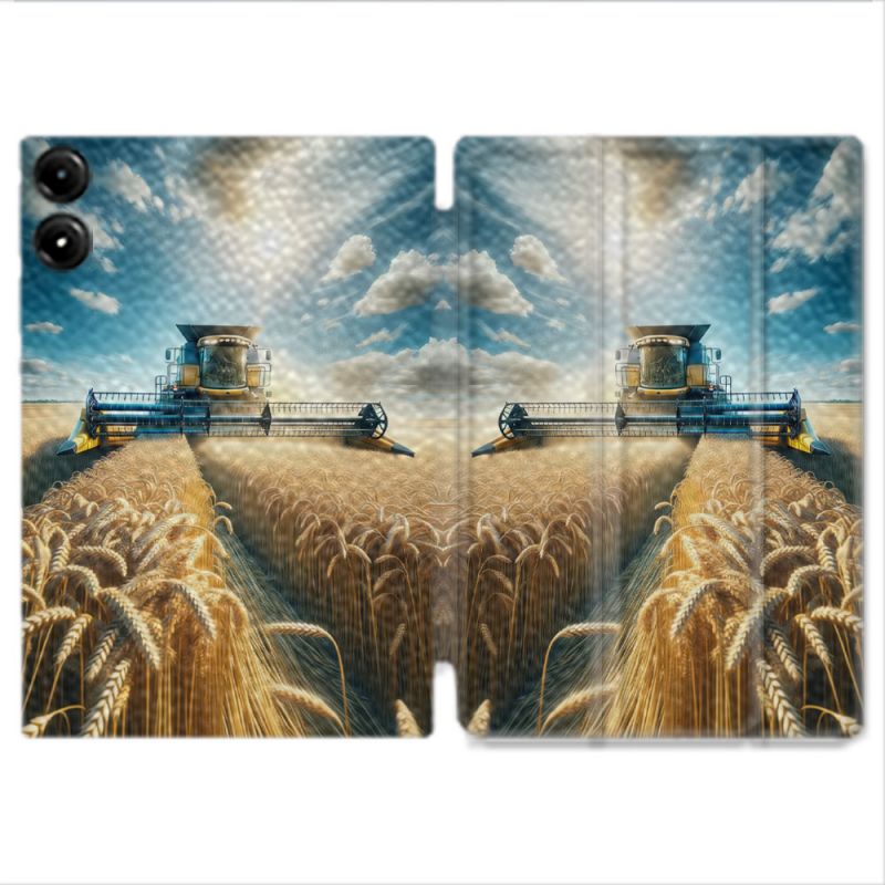 Coque Renforcée Pour Redmi Pad Pro 4G Agriculture Moissonneuse Blé