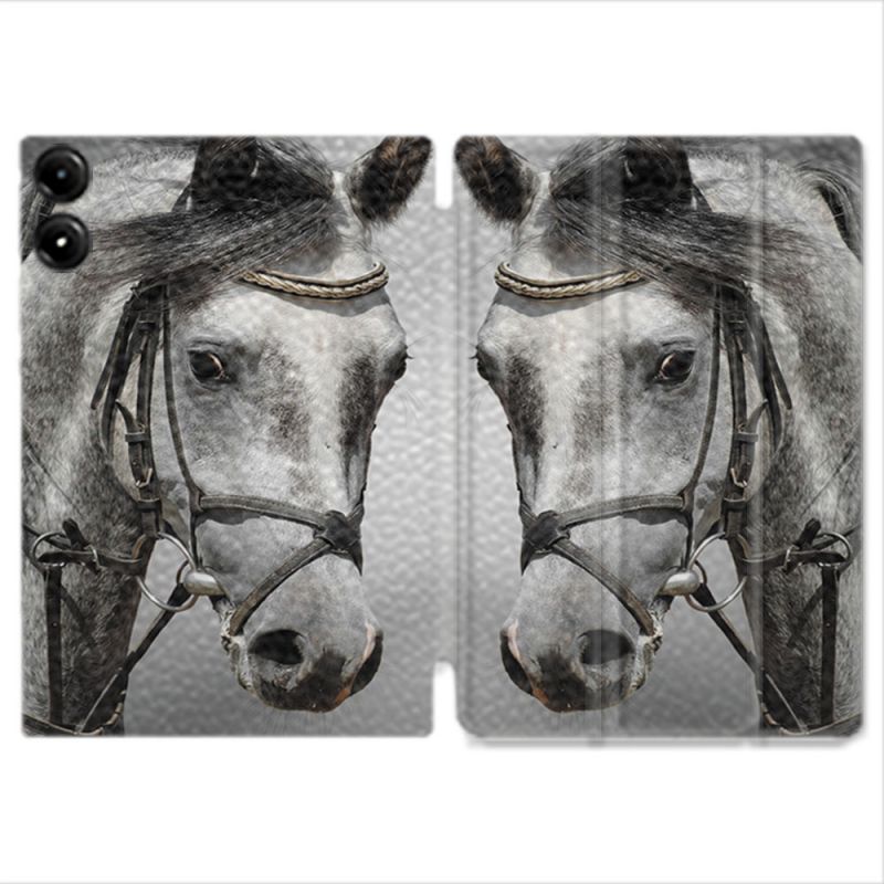 Coque Renforcée Pour Redmi Pad Pro 4G Animal Cheval Blanc