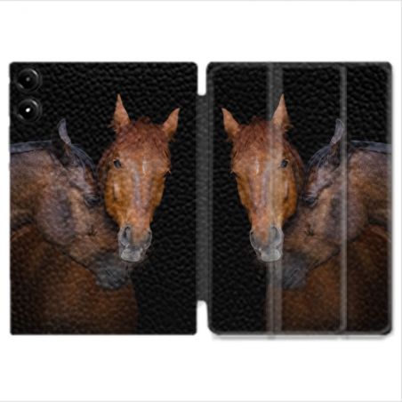 Coque Renforcée Pour Redmi Pad Pro 4G Animal Cheval Marron