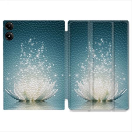 Coque Renforcée Pour Redmi Pad Pro 4G Fleur Lotus Blanc