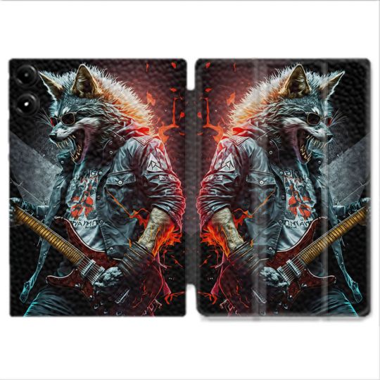 Coque Renforcée Pour Redmi Pad Pro 4G Musique Rock Loup