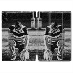 Coque Renforcée Pour Redmi Pad Pro 4G Sport Rugby Noir Blanc