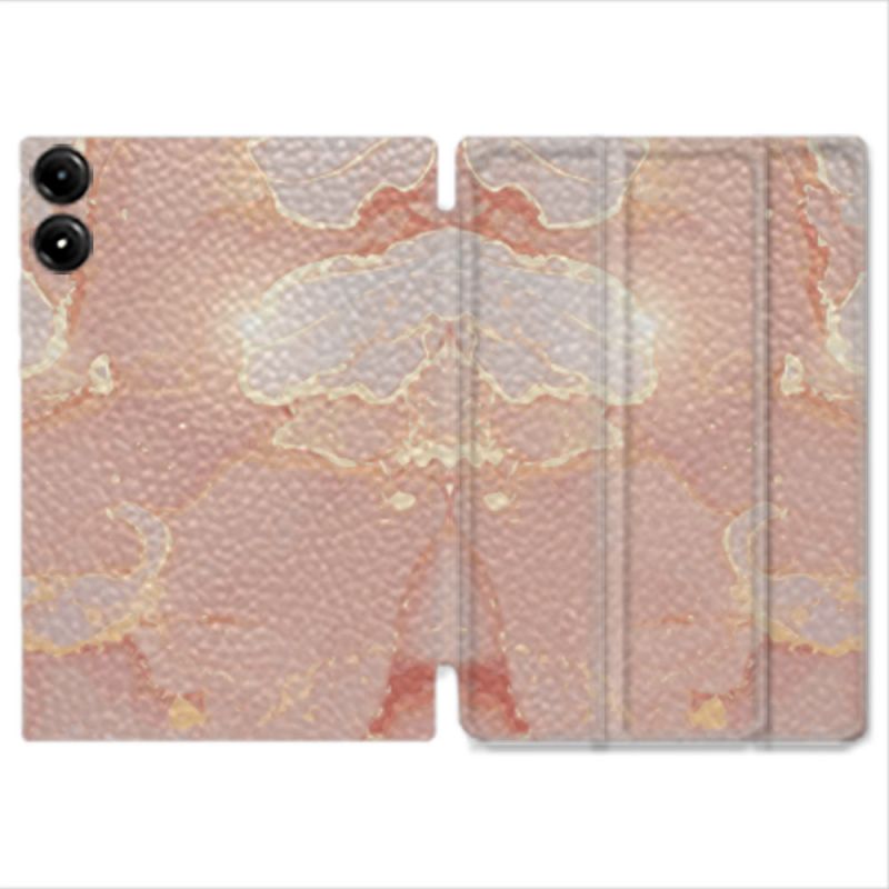 Coque Renforcée Pour Redmi Pad Pro 4G Texture Marbre Rose