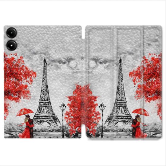 Coque Renforcée Pour Redmi Pad Pro 5G Voyage France Paris Rouge