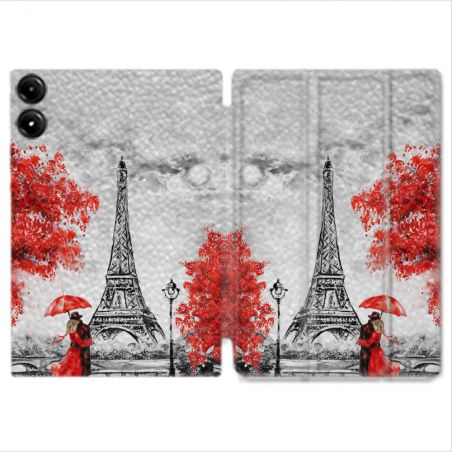 Coque Renforcée Pour Redmi Pad Pro 5G Voyage France Paris Rouge