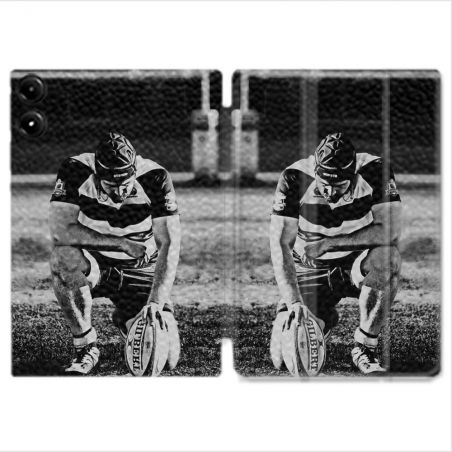 Coque Renforcée Pour Redmi Pad Pro 5G Sport Rugby Noir Blanc