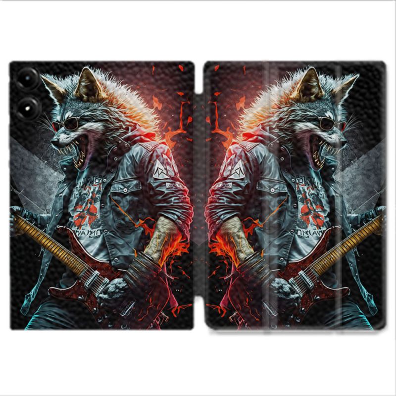 Coque Renforcée Pour Redmi Pad Pro 5G Musique Rock Loup