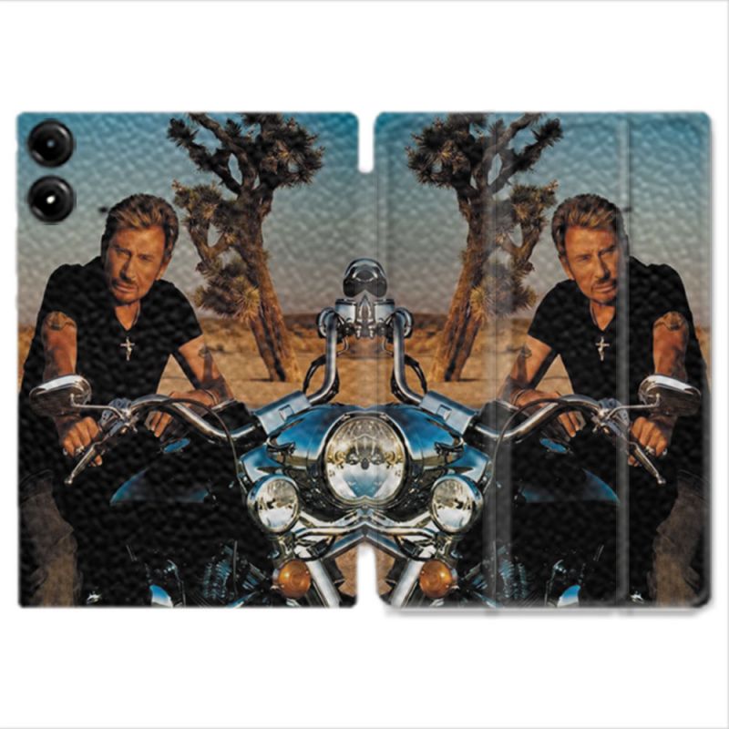 Coque Renforcée Pour Redmi Pad Pro 5G Musique Johnny Hallyday Moto