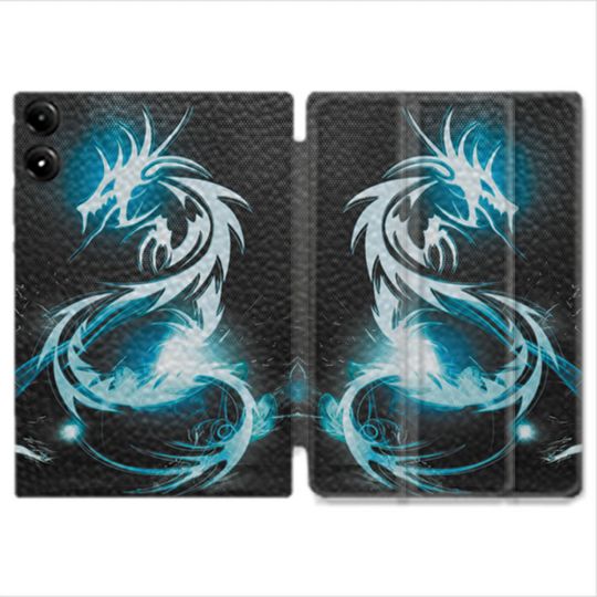 Coque Renforcée Pour Redmi Pad Pro 5G Fantastique Dragon Bleu