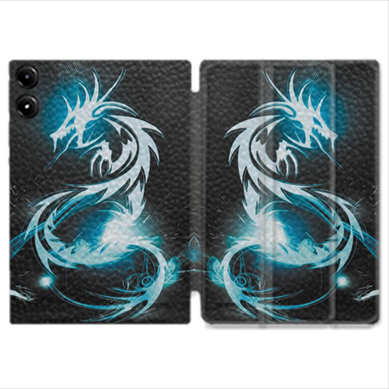 Coque Renforcée Pour Redmi Pad Pro 5G Fantastique Dragon Bleu