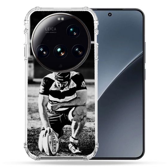 Coque Renforcée Pour Xiaomi 15 Ultra Sport Rugby Noir Blanc