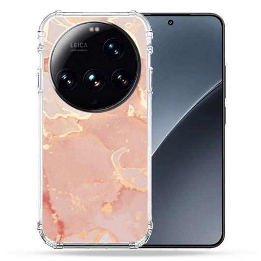 Coque Renforcée Pour Xiaomi 15 Ultra Texture Marbre Rose