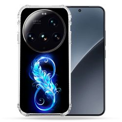 Coque Renforcée Pour Xiaomi 15 Ultra Texture Plume Infini Bleu