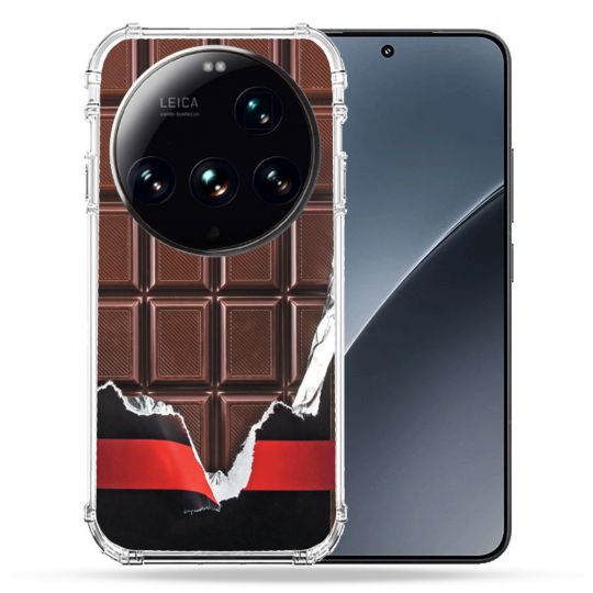 Coque Renforcée Pour Xiaomi 15 Ultra Texture Trompe Oeil Chocolat
