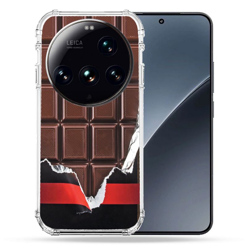Coque Renforcée Pour Xiaomi 15 Ultra Texture Trompe Oeil Chocolat
