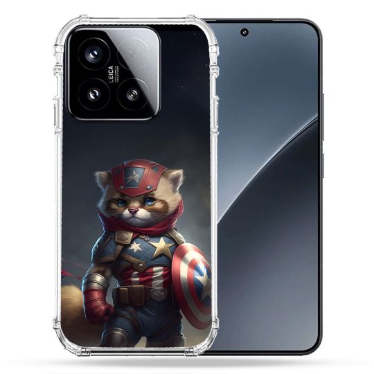 Coque Renforcée Pour Xiaomi 15 Animal Chat America