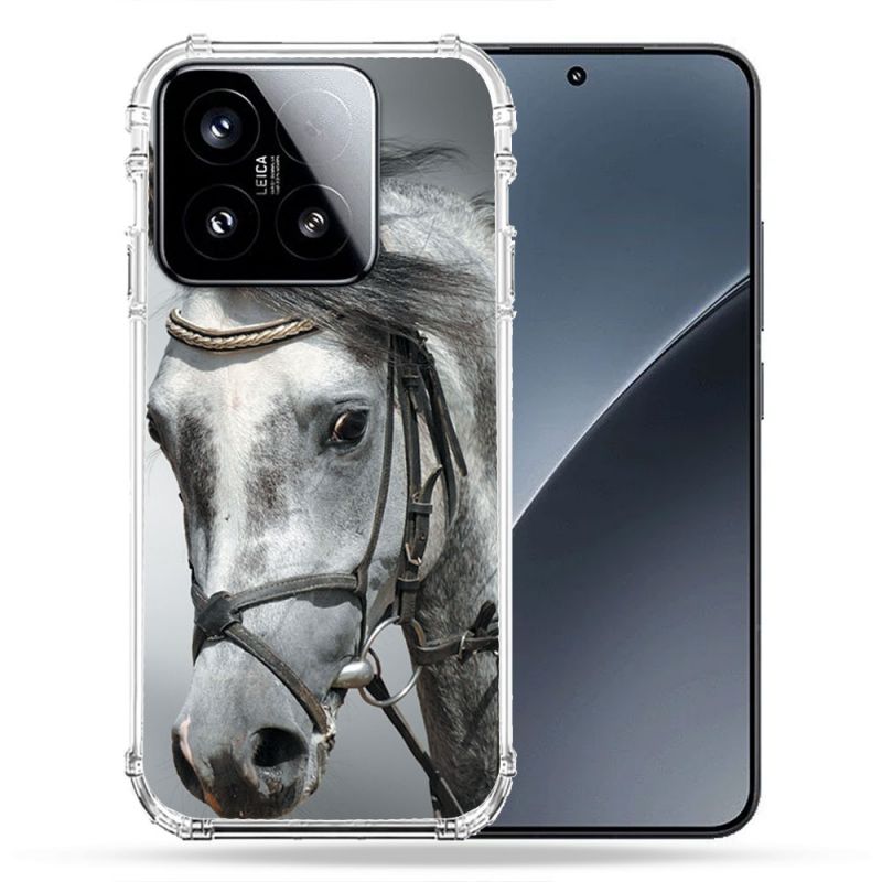 Coque Renforcée Pour Xiaomi 15 Animal Cheval Blanc