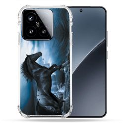 Coque Renforcée Pour Xiaomi 15 Animal Cheval Noir