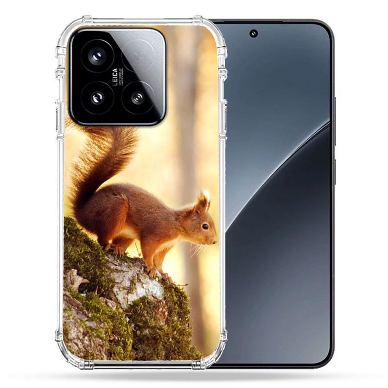 Coque Renforcée Pour Xiaomi 15 Animal Ecureuil Bois