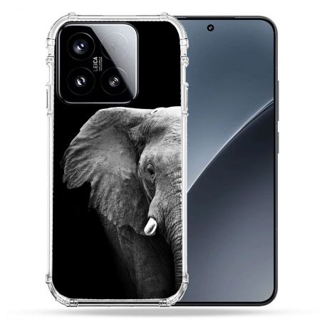 Coque Renforcée Pour Xiaomi 15 Animal Elephant Noir
