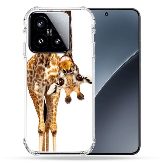 Coque Renforcée Pour Xiaomi 15 Animal Girafe Blanche