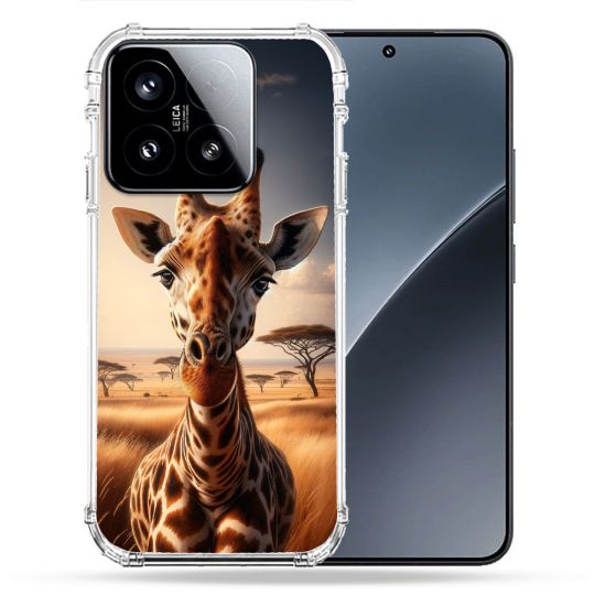 Coque Renforcée Pour Xiaomi 15 Animal Girafe Savane