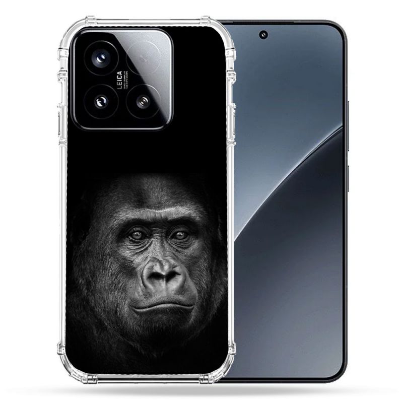 Coque Renforcée Pour Xiaomi 15 Animal Gorille Noir