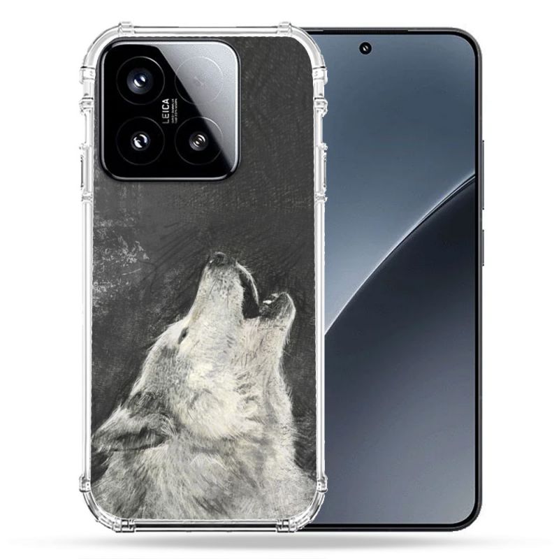 Coque Renforcée Pour Xiaomi 15 Animal Loup Hurlement