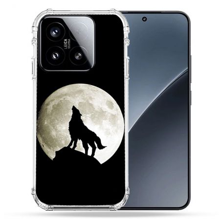 Coque Renforcée Pour Xiaomi 15 Animal Loup Noir