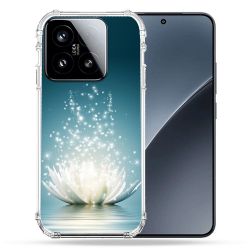 Coque Renforcée Pour Xiaomi 15 Fleur Lotus Blanc