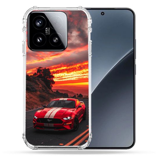 Coque Renforcée Pour Xiaomi 15 Ford Mustang GT500 Rouge