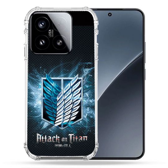 Coque Renforcée Pour Xiaomi 15 Manga Attaque Titans Noir