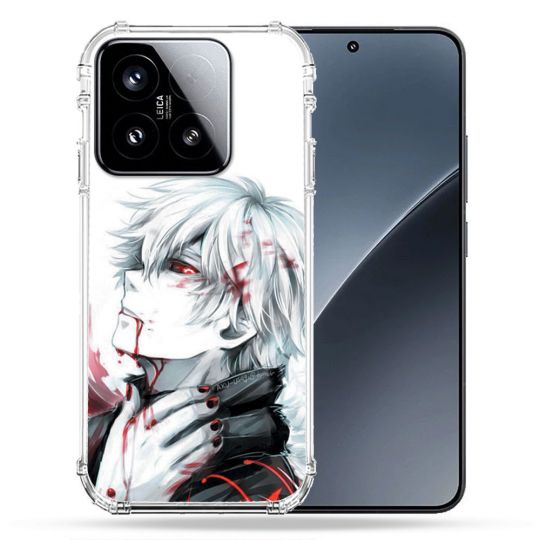 Coque Renforcée Pour Xiaomi 15 Manga Tokyo Ghoul Kaneki Blanc