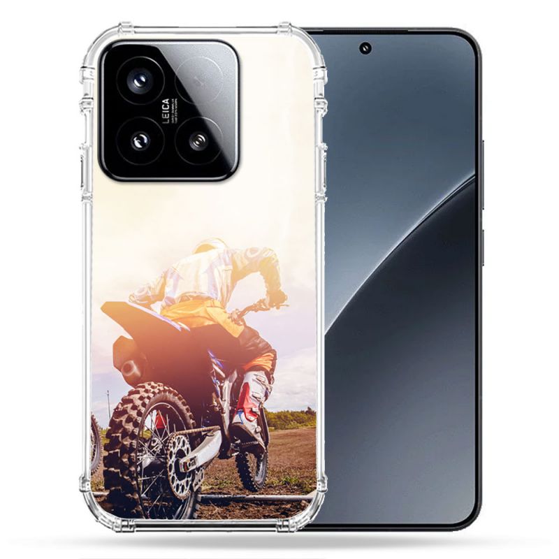 Coque Renforcée Pour Xiaomi 15 Moto Cross Soleil