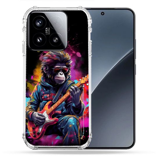 Coque Renforcée Pour Xiaomi 15 Musique Rock Singe