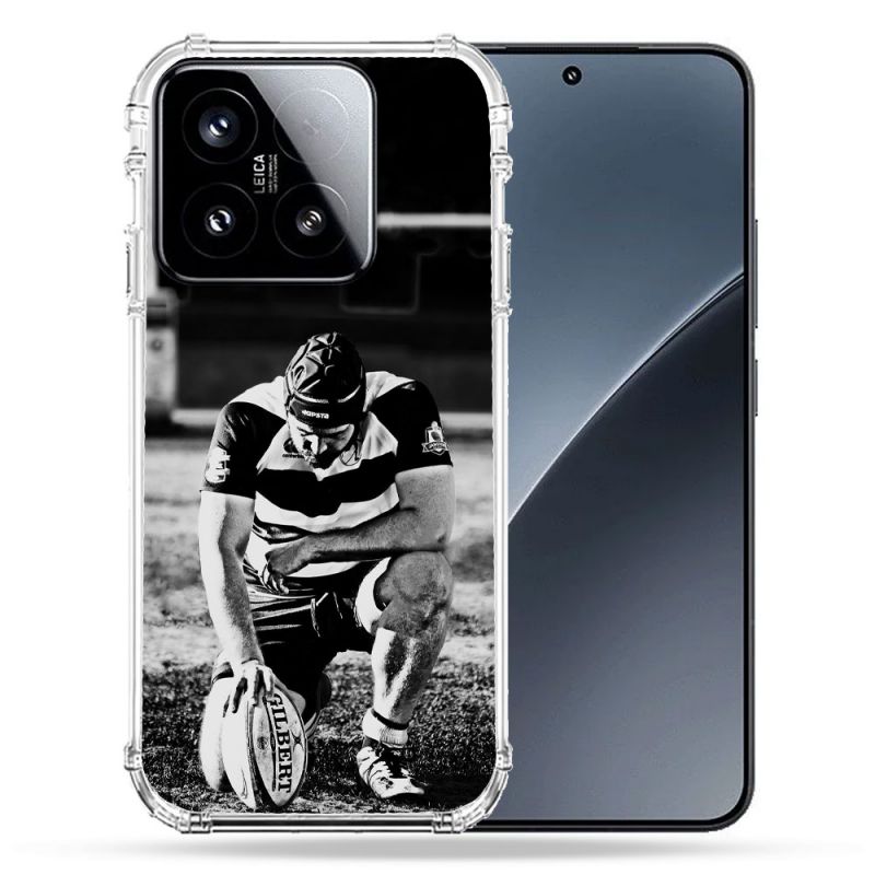 Coque Renforcée Pour Xiaomi 15 Sport Rugby Noir Blanc