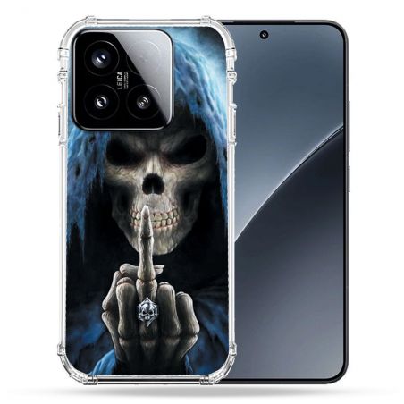 Coque Renforcée Pour Xiaomi 15 Tete de Mort Doigt