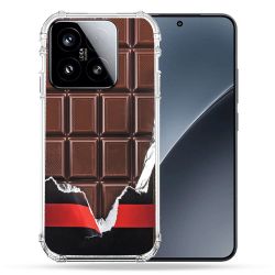 Coque Renforcée Pour Xiaomi 15 Texture Trompe Oeil Chocolat