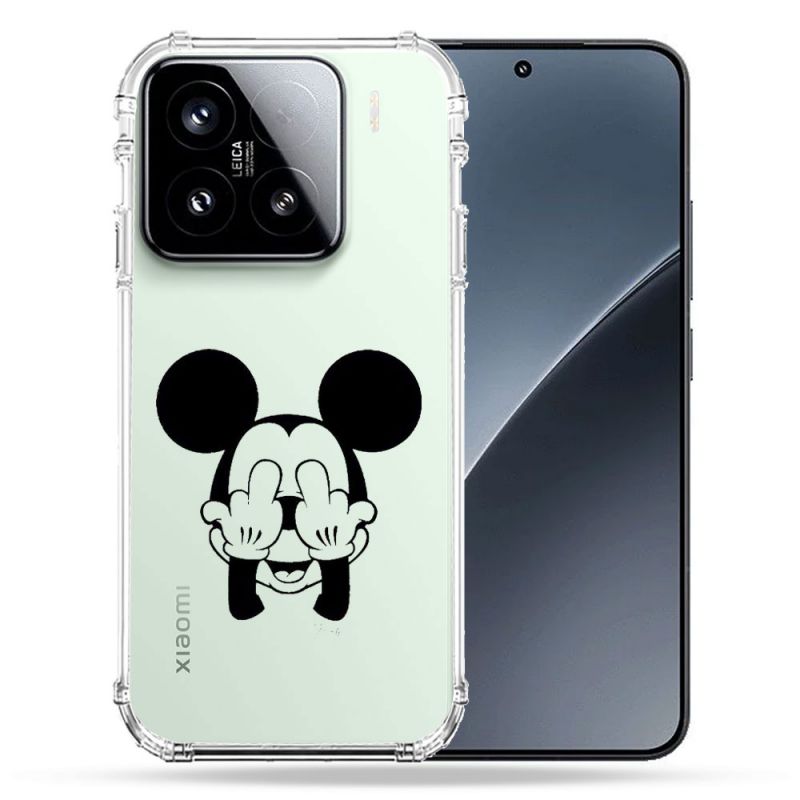 Coque Renforcée Transparente Pour Xiaomi 15 Mickey doigt
