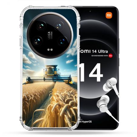 Coque Renforcée Pour Xiaomi 14 Ultra Agriculture Moissonneuse Blé