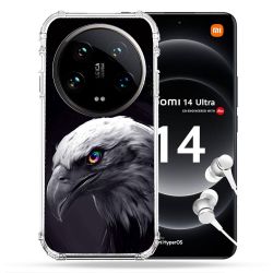 Coque Renforcée Pour Xiaomi 14 Ultra Animal Aigle Royal Noir