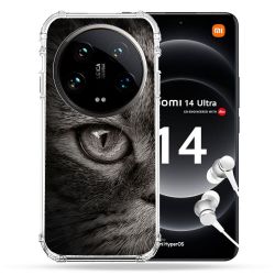 Coque Renforcée Pour Xiaomi 14 Ultra Animal Chat Gris