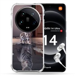 Coque Renforcée Pour Xiaomi 14 Ultra Animal Chat Reflet