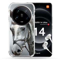 Coque Renforcée Pour Xiaomi 14 Ultra Animal Cheval Blanc