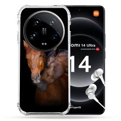 Coque Renforcée Pour Xiaomi 14 Ultra Animal Cheval Marron