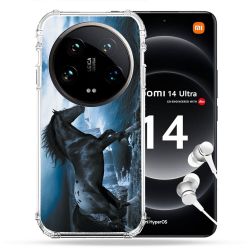 Coque Renforcée Pour Xiaomi 14 Ultra Animal Cheval Noir