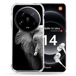 Coque Renforcée Pour Xiaomi 14 Ultra Animal Elephant Noir