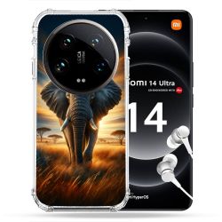 Coque Renforcée Pour Xiaomi 14 Ultra Animal Elephant Savane