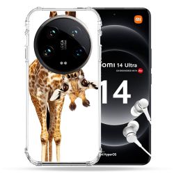 Coque Renforcée Pour Xiaomi 14 Ultra Animal Girafe Blanche