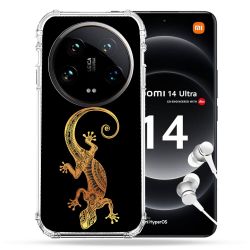 Coque Renforcée Pour Xiaomi 14 Ultra Animal Lezard Noir